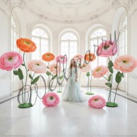 Ростовой цветок из бумаги "Ранункулюс розовый" Ростовой цветок из бумаги "Ранункулюс розовый"